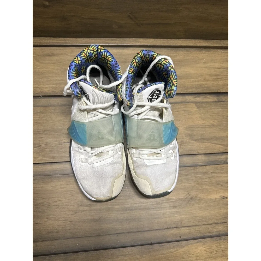 NIKE KYRIE 6 Boy's 7Y , White Sapphire Laser‎ Crimson Blue. BQ5599-146.
